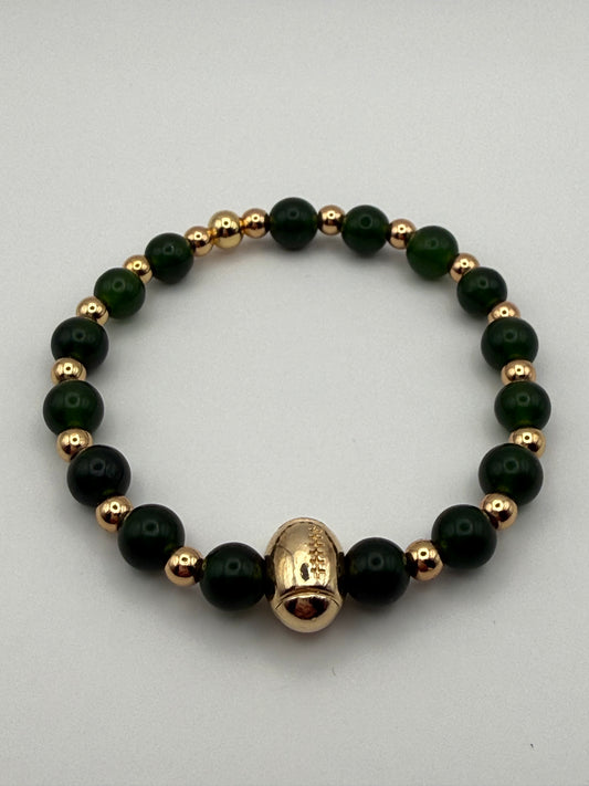 Game Day Dyed Jade Stretch Bracelet