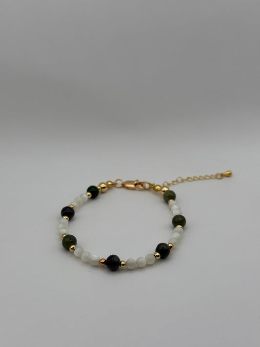 Moss & Mother of Pearl Bracelet